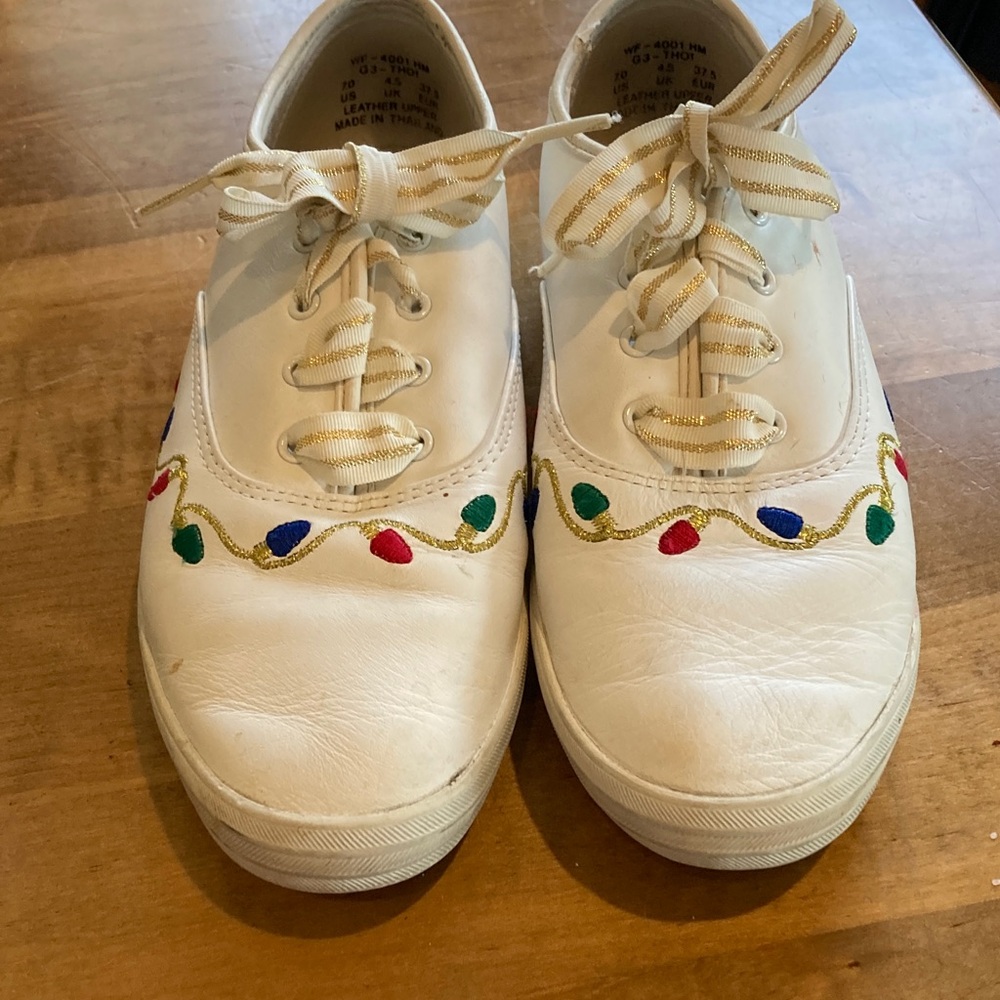 Keds White Sneakers with Festive Accents